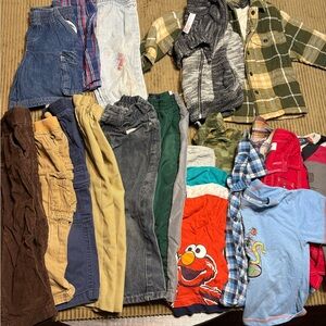 Bundle 21 Pieces Of Boys 24 Months - 3T  Clothing Shirts Shorts Pants